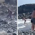 Strašne scene na popularnoj plaži, turisti sklanjali decu: "Da je uzeo gvozdenu šipku, ubio bi ga"