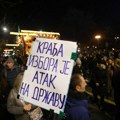 Posle dva i po sata protesta ispred RIK-a u Beogradu, neki pale baklje, neki se razilaze