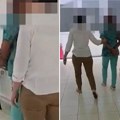 Snimak hapšenja doktorke iz Kruševca: Privedena u bolničkoj uniformi tokom radnog vremena (Video)