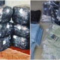 (Foto) Velika zaplena na više lokacija u Novom Sadu: Pao švercer sa 17.200 komada lažne garderobe, nalepnica i etiketa…