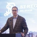 Vučić na svečanosti povodom završetka radova na hotelu The St. Regis u Kuli Beograd