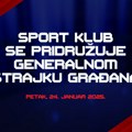 Sport klub se pridružuje generalnom štrajku građana