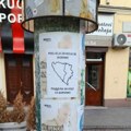 Uklonjeni plakati o podeli BiH između Srbije i Hrvatske koji su bili polepljeni u Tuzli