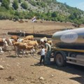 Upućene cisterne sa pijaćom vodom za krave i konje na Suvoj planini