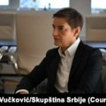 Za pad poverenja u institucije u Srbiji kriva i opozicija, rekla Brnabić