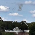 Srušio se: MiG-21 Incident na aeromitingu u Mičigenu, piloti se u poslednjem trenutku katapultirali (video)