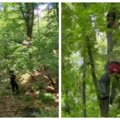 Drama kod Čačka: Paraglajder pao na drvo