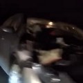 Automobil udario u barijeru: Stravična nesreća na auto-putu ka Nišu: Vozilo potpuno smrskano (video)