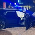 Baloteli se zakucao autom u betonsku ogradu (video)