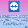 Kako promeniti korisničko ime (Display Name) u TeamViewer-u