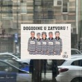 „Dogodine u zatvoru“: U centru Beograda plakati sa likovima Vučića, Šapića i Brnabić