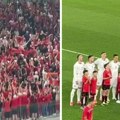 Pogledajte neviđene zvižduke za Bože pravde: Albanci okrenuli leđa himni, a kad vidite Vlahovića naježićete se