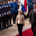 Svečani doček za Ursulu fon der Lajen: Počeo sastanak sa Vučićem