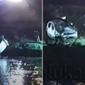 Sleteo sa mosta u reku: Teška nesreća u Banjaluci - poginuo muškarac! Uništen auto izvlačili iz vode! (video)