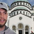 Veljko Ražnatović među hiljadama vernika ispred Hrama: Satima čekao strpljivo da se pokloni svetinji