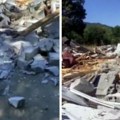 (Video) Albanci srušili zgradu za srpske seoske slave Manastir Dečani: Nije bila vikendica, rušenje u Rezali veće nego što je…