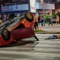 Stravična nesreća u Novom Sadu, vozilo završilo na krovu: Povređen čovek koji nije ni učestvovao u udesu
