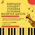 Večeras završni koncert učenika Muzičke škole