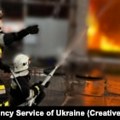Požar u industrijskom objektu u regionu Kijeva posle ruskog napada