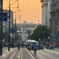 Protest "Fakulteti na raskrsnici" - šatori ispred Vlade Srbije