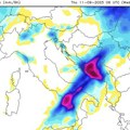 (Mape) puno kiše za kratko vreme, grad i vetar olujne jačine! Danas se spremite za jako nevreme, a evo šta nas čeka za vikend…