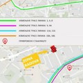 (Mapa) sutra, 24. Septembra, u Stražilovskoj ulici Linije 4, 8, 9, 9A, 11A, 11B, 18A, 18B menjaju trasu