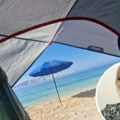 Dok se drugi baškare po elitnim hotelima, pevačica letuje u šatoru na plaži Zapalila i vatru i ovako sprema jutarnju kafu…