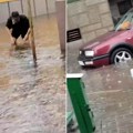 Потоп у Зајечару, вода до колена, а аутомобили пливају! Невреме све уништило, падао град величине грашка (видео)