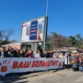 FOTO, VIDEO Susret prosvete i zdravstva ispred KCV: Pogača, "Bože pravde" i 15 minuta ćutanja