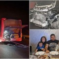 Uznemirujuće fotografije nesreće u kojoj su poginuli otac i dete: Auto ostao potpuno zgužvan! Sreten se zabio u autobus, ženi…
