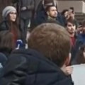 Protest studenata koji blokiraju fakultete ispred zgrade RTS-a