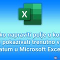 Kako napraviti polje u kome će se pokazivati trenutno vreme i datum u Microsoft Excel-u