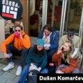 Studentkinje iz pokreta 'Borba' u Briselu tražile da se ne priznaju izbori u Srbiji