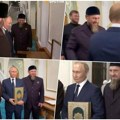 Putin se taman spremao da krene: Zašto je ruski predsednik poljubio Kuran u džamiji u Čečeniji ispred Kadirova (video)