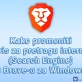 Kako promeniti servis za pretragu interneta (Search Engine) u Brave-u za Windows