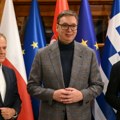 Dobro nam došli, dragi prijatelji! Predsednik Vučić ugostio Tuska i Micotakisa (foto)