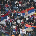 Provokacija u srpskoj fan zoni: Zapaljena albanska zastava VIDEO