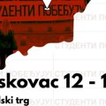 „Studenti pobeđuju“: Akcija podele nalepnica u Leskovcu, Vučju, Grdelici i Prokuplju
