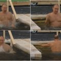 Ušao u ledenu vodu, pa se prekrstio tri puta: Pogledajte kako se Putin okupao na Bogojavljenje (video)