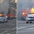 Gori policijski automobil! Drama u centru Beograda (Video)