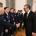 FOTO Vučić na prijemu za vaterpoliste: Nisam očekivao zlatnu medalju, hvala