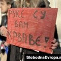 Studenti na protestu u Skoplju podržali kolege iz Srbije