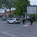FOTO: Jutarnja akcija u Zrenjaninu – na ulicama crne kapuljače i poruke „Srbija pobeđuje“