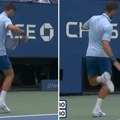 Poen tako dobar da je Novak Đoković zaplesao: Loptica prozujala kraj Medvedeva, nije je ni video
