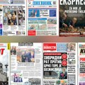 Naslovne strane sutrašnjih novina: Prelistavanje štampe za petak, 5. jun 2026. godine