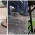 (Video) Strašni snimci iz Beograda! Grad veličine oraha razbija automobile, ulice potopljene, a ljudi primaju hitna SMS…