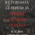Studenti u blokadi pozvali na protest u ponedeljak povodom suđenja za 9 uhapšenih na Vidovdan