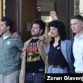 Protest podrške studentima optuženim za pripremu rušenja ustavnog poretka Srbije, suđenje odloženo