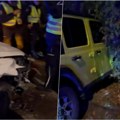 "Parkirani džip od 2,2 tone je odleteo u jarak" Karambol u Beogradu, objavljen snimak sa lica mesta (video)