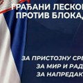 “Građani Leskovca protiv blokada“ šetaju u subotu na Dan grada za pristojnu Srbiju